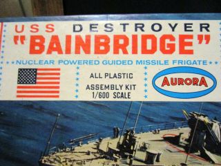 Vintage Unassembled Plastic Model Kit - Uss Destroyer Bainbridge