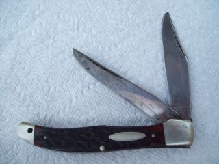 Vintage Western Bolder,  Colorado 5 1/8 Inch 2 Blade Large Hunter Knife