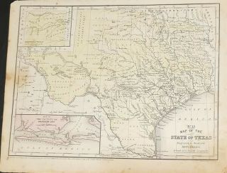 1852 Mitchell,  Map Of Texas,  No.  13 Map Of The State Of Texas - Framed