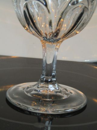 Antique EAPG Pressed Glass Loop Water Goblet 6.  25 
