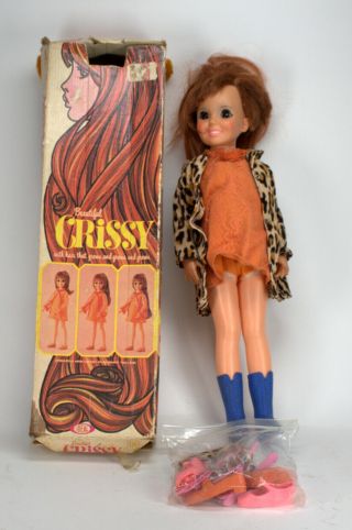Vintage 1969 Ideal Crissy Doll With Accessories And Box
