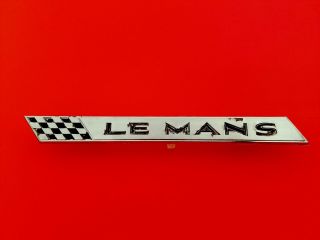 1964 - 1966 Pontiac Lemans Lh Side Interior Door Panel Metal Emblem Badge Oem 1964