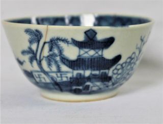 Late 18th Century Chinese Blue & White Canton Export Porcelain Bowl