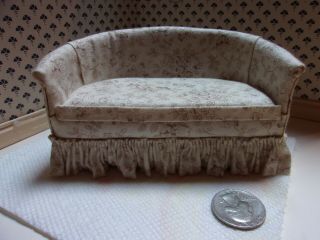 1:12 Scale Artisan Vintage Curved Back Sofa Robert Benhardt & Nancy Baugh