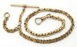 Antique Victorian 14k Gold Filled Thick Watch Fob Chain 13.  5 "
