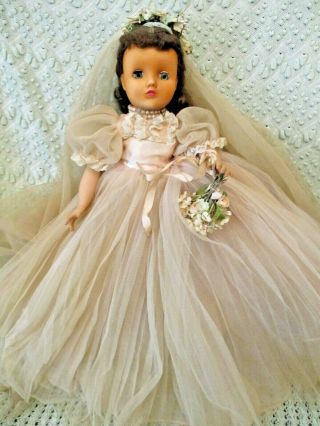 Vintage Madame Alexander Doll Elise Doll Tagged Bride Doll 1957