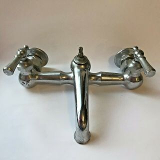 Antique / Vintage Wolverine Wall Mounted Kitchen / Laundry Faucet - Silver