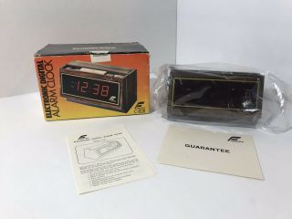 Vintage (1987) Wood Grain Digital Alarm Clock - Pristine - Fully A,