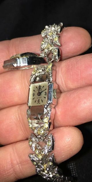 Antique Cass 17 Jewel Incabloc Real Fancy Ladies Bracelet Watch