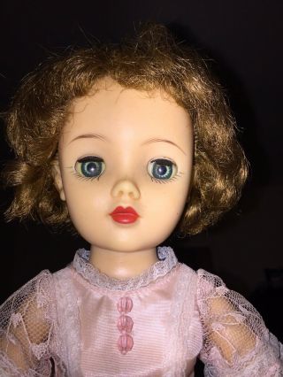 Miss Revlon Doll By Ideal 1950s Vt - 18 Pink Long Gown Blue Eyes