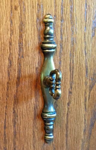 66 1970s Decorator Antique Brass Cabinet Knobs & Backplates -