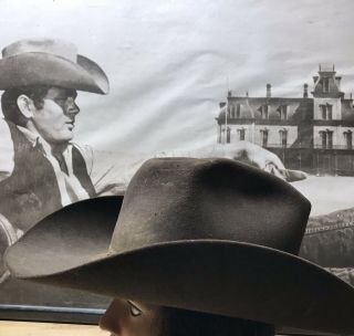 Antique Resistol Texas Western Black Wide Rim Cowboy Hat Xxx Beaver