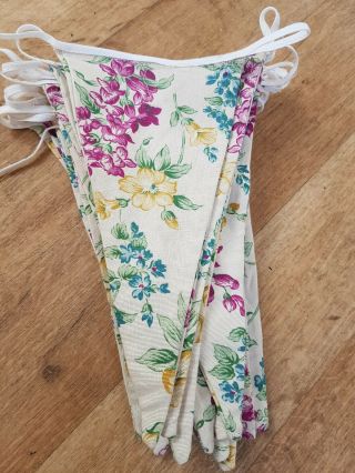 HANDMADE FABRIC BUNTING.  SHABBY CHIC.  WEDDINGS,  VINTAGE FLORALS.  5.  5 metres 4
