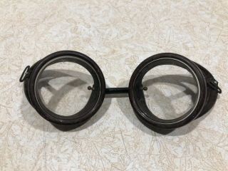 Vintage Early Driving Flying Goggles Aviator Motorcycle Steampunk Antique Vented