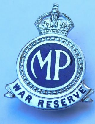 Metropolitan (london) Police World War Two Reserve Badge,  Old Size:1 1/4 X 3/4