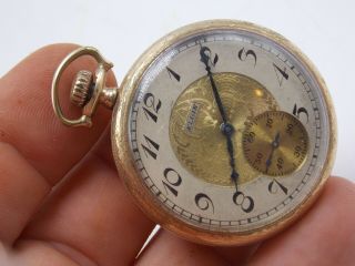 Vintage Antique Elgin Grade 303 12 Size 20 Year Gold Filled Gents Pocket Watch