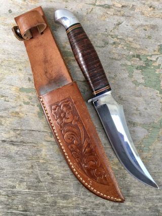 Vintage Robeson No.  8 Usa Sheath Hunting Knife The