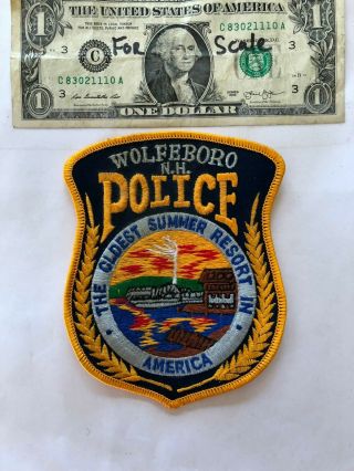 Wolfeboro Hampshire Police Patch Un - Sewn In Shape