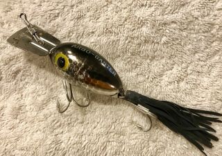 Fishing Lure Fred Arbogast 5/8 Arbo Gaster Early Chrome Black Scale Tackle Bait