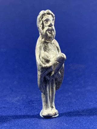 Ancient Roman Silver Erotic Phallic Jupiter Statuette Circa 100 - 200ad