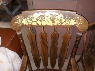 80 ' s Vintage Maple Wooden Rocking Chair 4