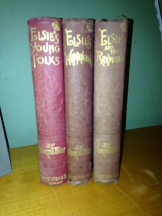 Antique Book Set: Elsie ' s Young Folks 1900 2