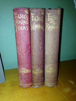 Antique Book Set: Elsie ' s Young Folks 1900 3