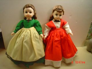 2 Vintage Madame Alexander Dolls Little Women 11” 1950’s/60’s