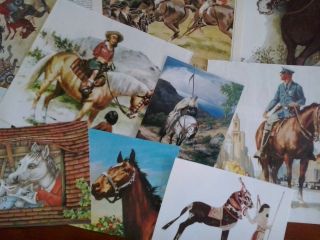 Vintage paper horse pony equestrian animals theme for art craft journals cards 4