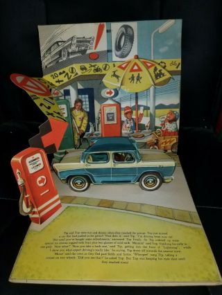 Antique 1961 Popup Book Tip,  Top Build A Motorcar 4