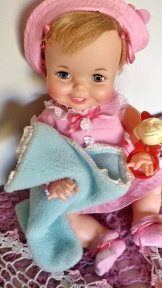 Vintage Ideal Tubsy Baby Doll 1960,  S 18 "