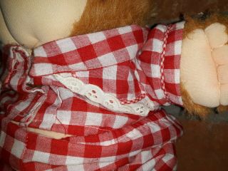 Vtg FURSKINS BEAR RED PLAID Pants shirt Diaper 14 