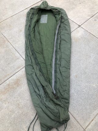 Vintage Us Military " Mummy " Sleeping Bag (intermediate Cold Weather) Army Green