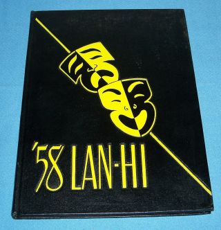 1958 Lanphier High School Yearbook Annual Springfield Illinois Il