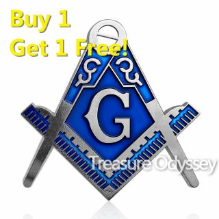 Freemasonry Blue Lodge Master Mason Auto Car Emblem Masonic Metal Craft Sticker