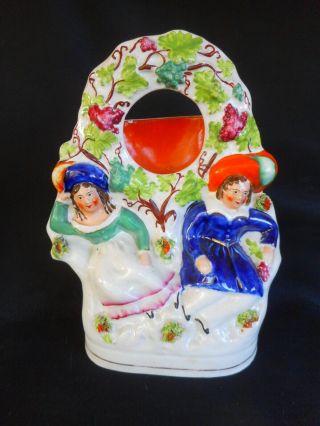 Antique Staffordshire Watch Holder / Stand A Display Figure