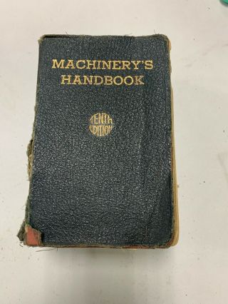 Vintage Machinery’s Handbook Tenth Edition 1940 The Industrial Press Antique