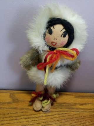 Vintage Handmade Eskimo Doll 7 