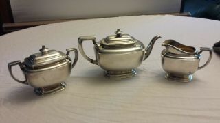 Vintage Reed & Barton 3pc Silver Plated Tea Set M 3900
