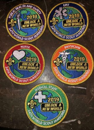 Medical Staff 5 Patch Staff Set 2019 24th World Scout Jamboree Mondial Official