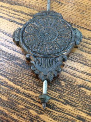 Antique fancy american kitchen shelf or mantle clock pendulum 7 3