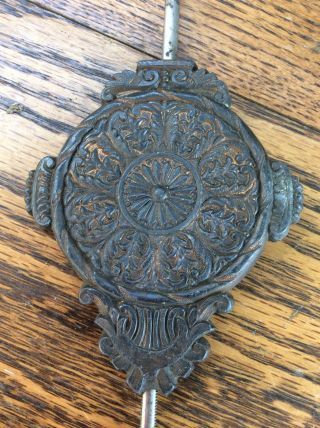 Antique fancy american kitchen shelf or mantle clock pendulum 7 4