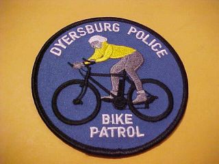 Dyersburg Tennessee Bike Patrol Police Patch Shoulder Size 3 3/4 X 3 3/4 In