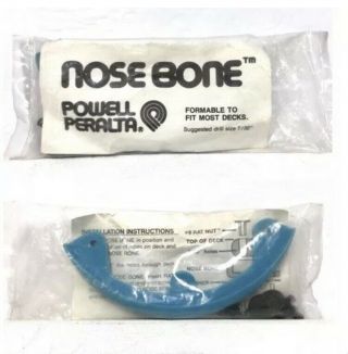Vintage Nos Powell Peralta Skateboard Nose Bone Blue Nose Guard