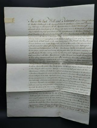 18th Century English Last Will and Testament,  Dated 15th of March 1773 4