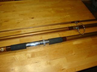 Vintage Olympic Amazon 15 - 3 Surf Spinning Rod w/ Collapsible Stripper Guide 2