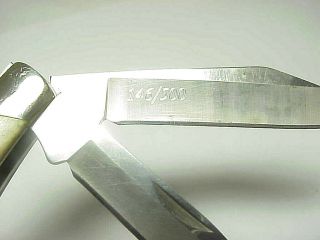 Limited Edition 146/500 Buck 301 U.  S.  A.  Folding Knife Stag Handles Hoof Tracks