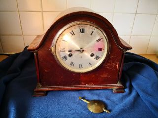 Vintage Gustav Becker Mantle Clock Spares Or Repairs