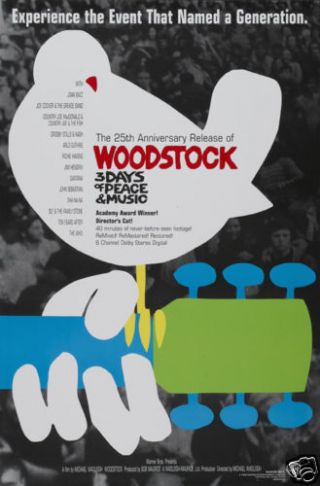 Woodstock Festival Vintage Movie Poster Print 2