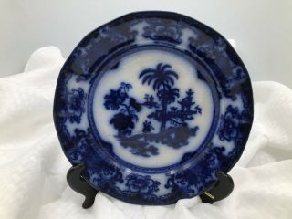 Antique Flow Blue Shapoo 1842 Dinner Plate Pre - Owned